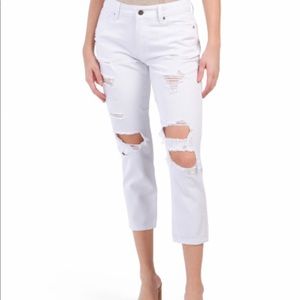 New🌿Destructed inch skinny white skinny Jean